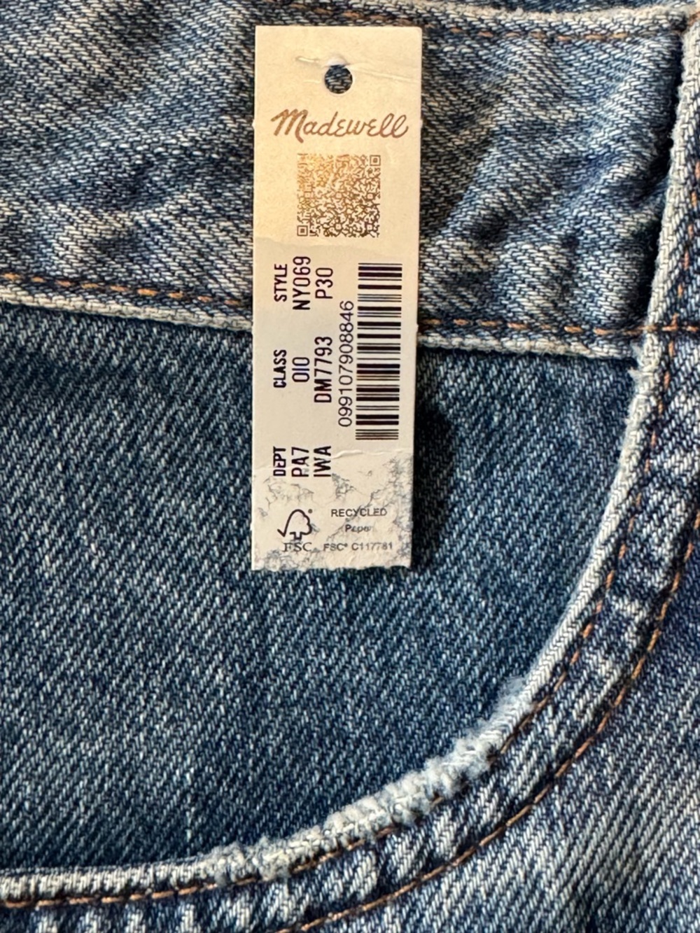 Madewell Women’s Petite Size 30 Darted Barrel Jeans NWOT - Picture 9 of 9